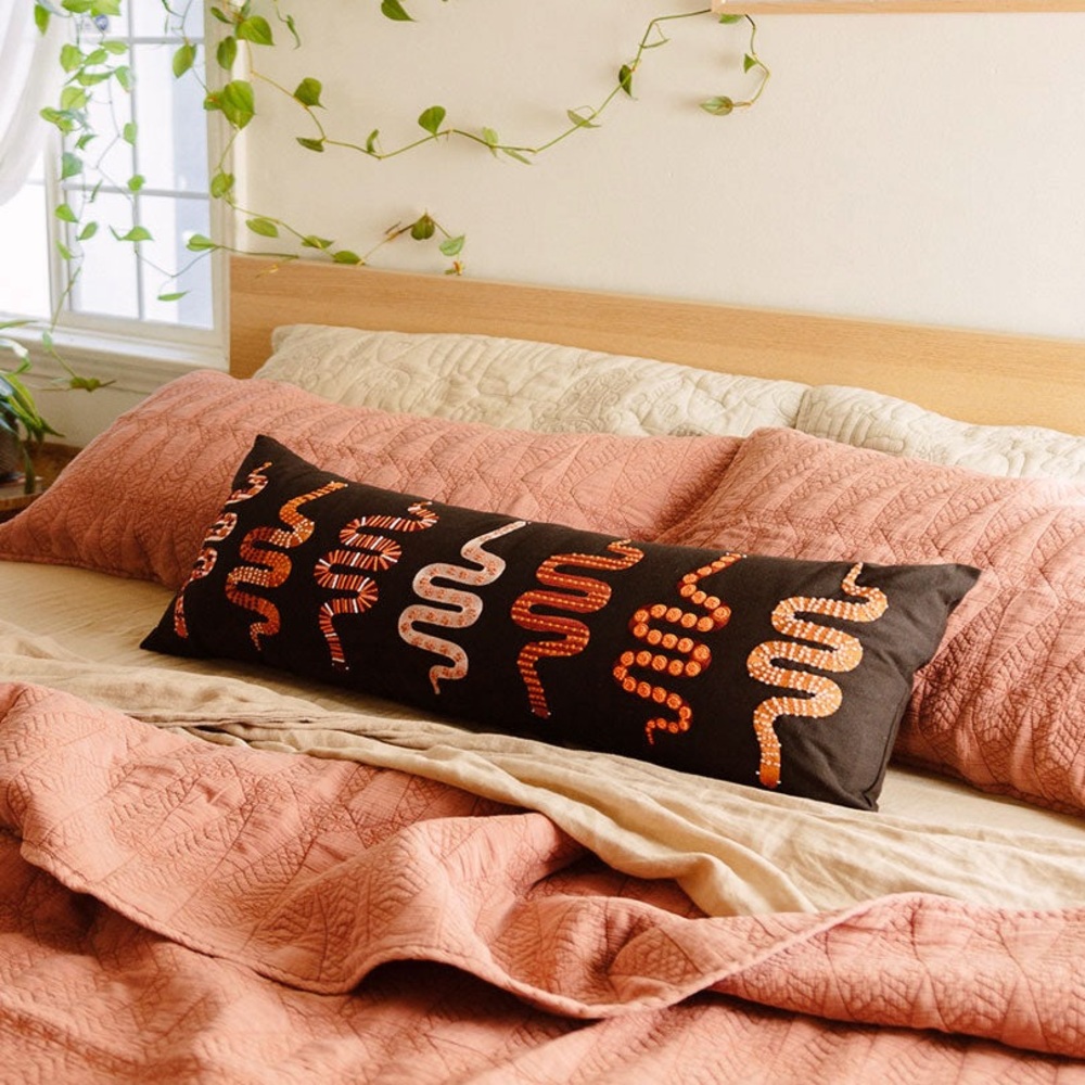 NWT Rare 3D Snake Hypoallergenic Vegan Pillow By Indigo Handmade in India